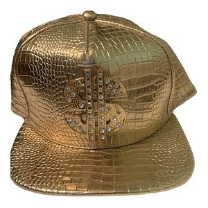 NWOT Gold Dollar Sign Hat